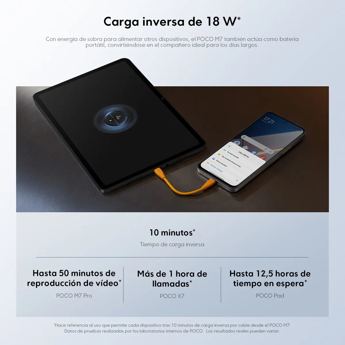 Xiaomi POCO M7 (8GB / 256GB) – Negro / Azul