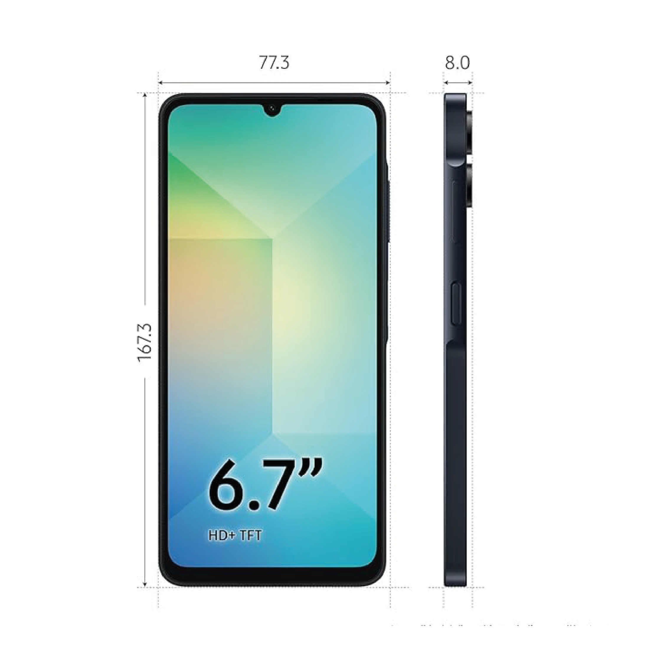 Samsung Galaxy A06 (4GB / 64GB) – Azul / Negro